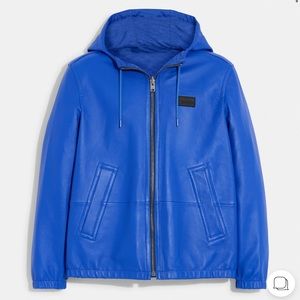 Blue💎💙 Coach Reversible Leather Jacket